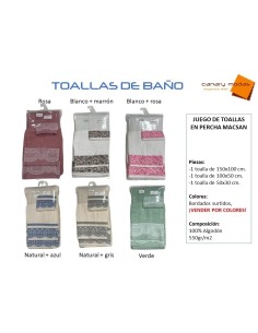 Juego de toallas Percha