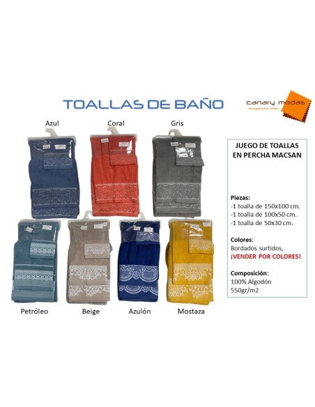 Juego de toallas Percha