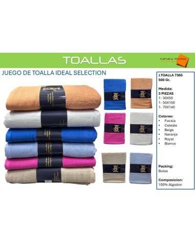 Juego de toallas Casa Selection ideal
