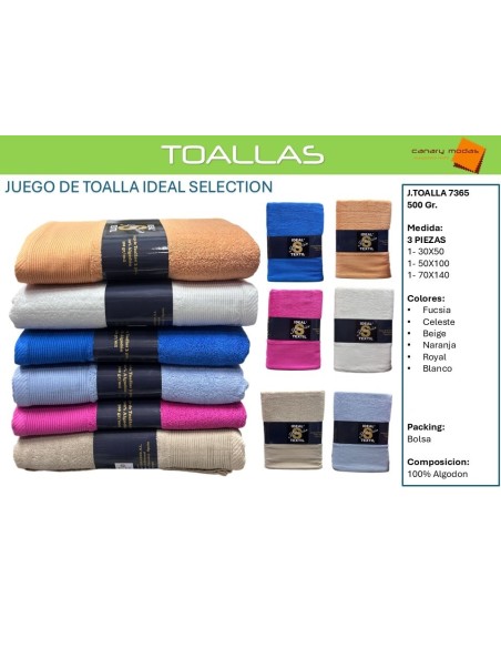 Juego de toallas Casa Selection ideal