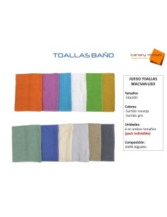 Juego de toallas Macsan liso 2