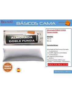 Almohada doble funda CM 90 cm 2
