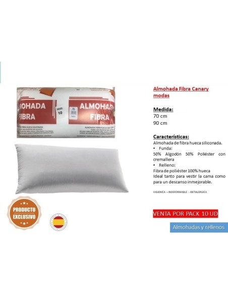 Almohada fibra CM 70 cm